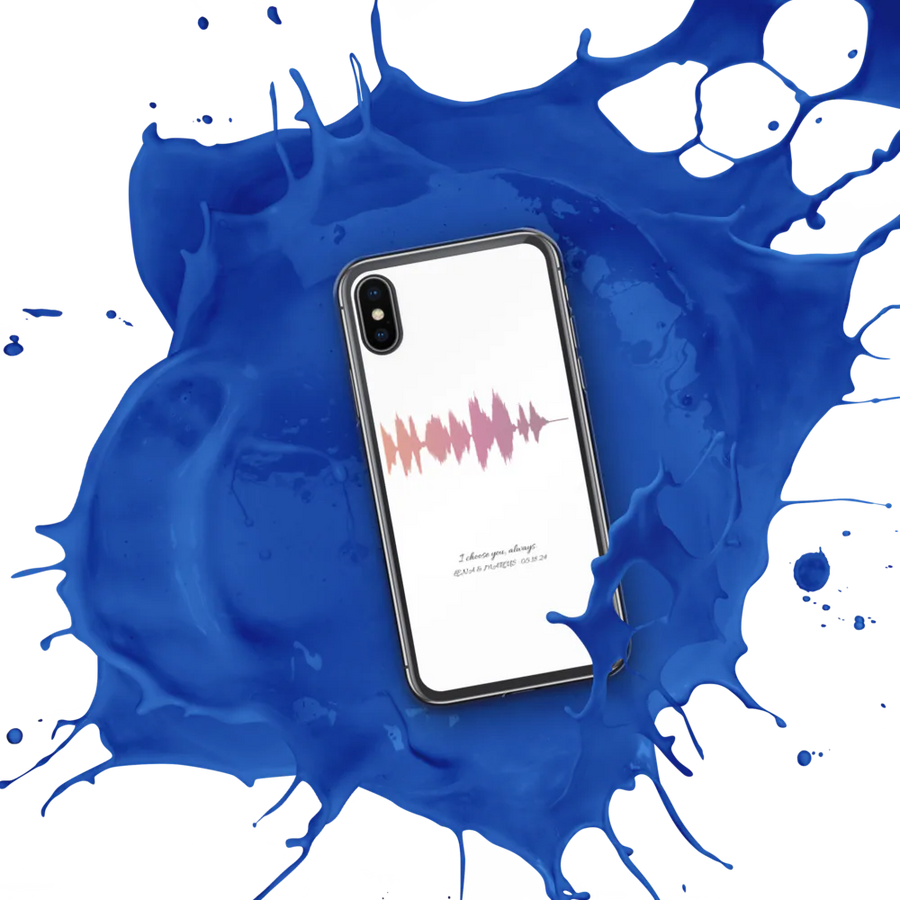 Personalized Clear iPhone Soundwave Case