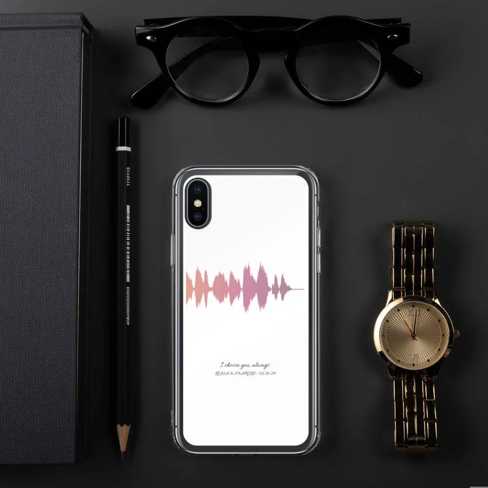 Personalized Clear iPhone Soundwave Case
