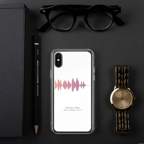 Personalized Clear iPhone Soundwave Case