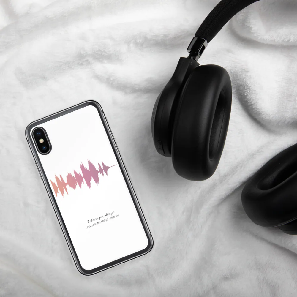Personalized Clear iPhone Soundwave Case