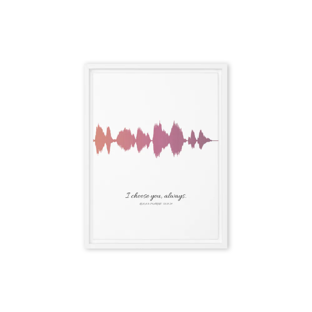 Personalized Framed Canvas Soundwave Art