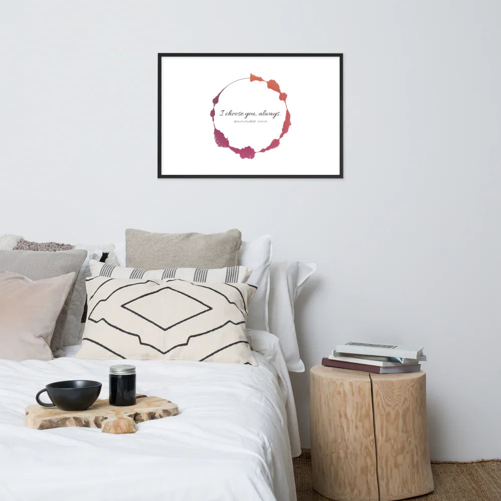 Personalized Framed Luster Soundwave Poster