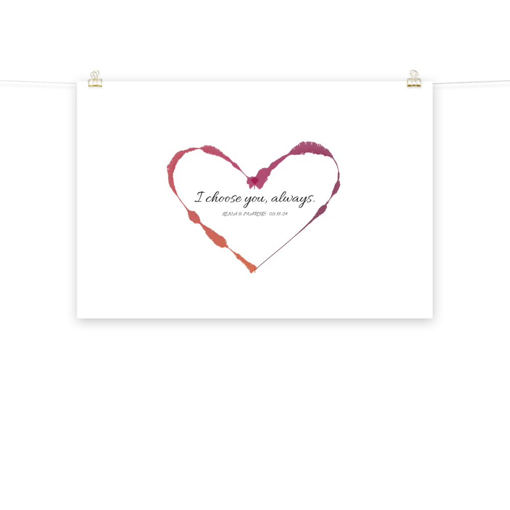 Personalized Luster Soundwave Poster (US Sizes)