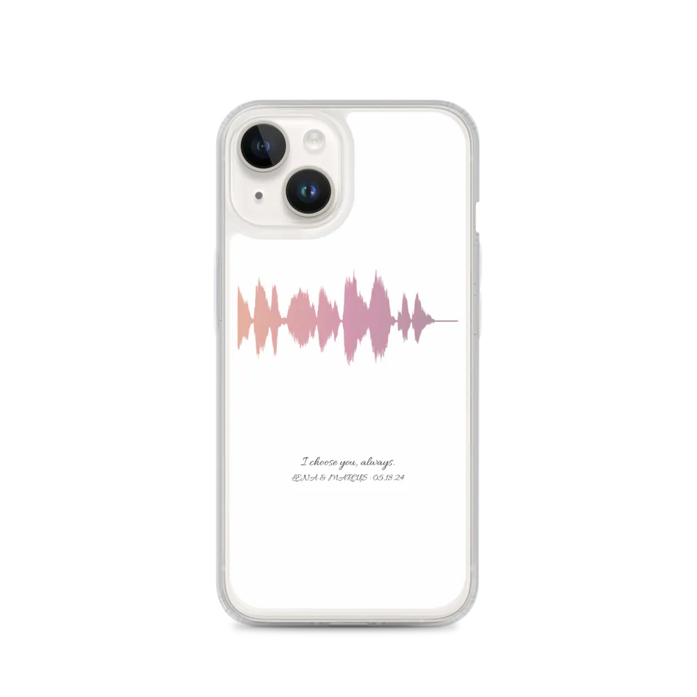 Personalized MagSafe Clear Soundwave Case