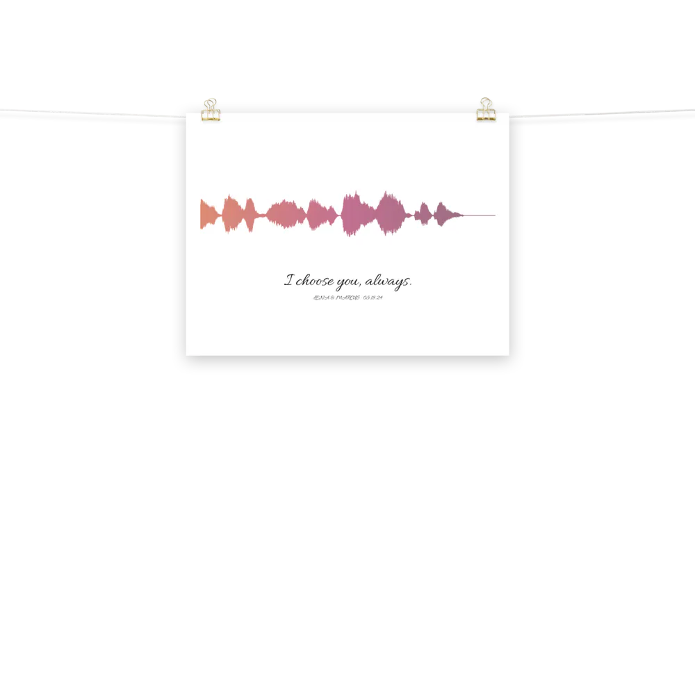 Personalized Matte Soundwave Poster (US Sizes)