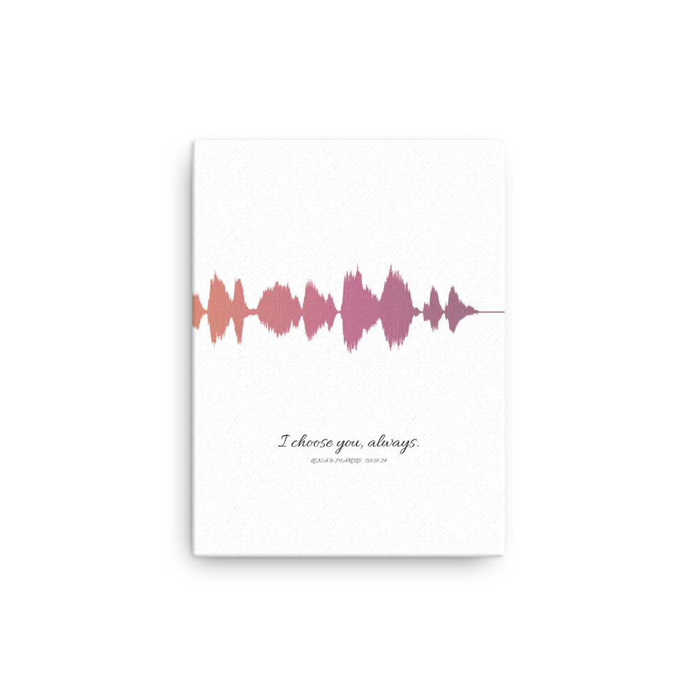 Personalized Thin Canvas Soundwave Art