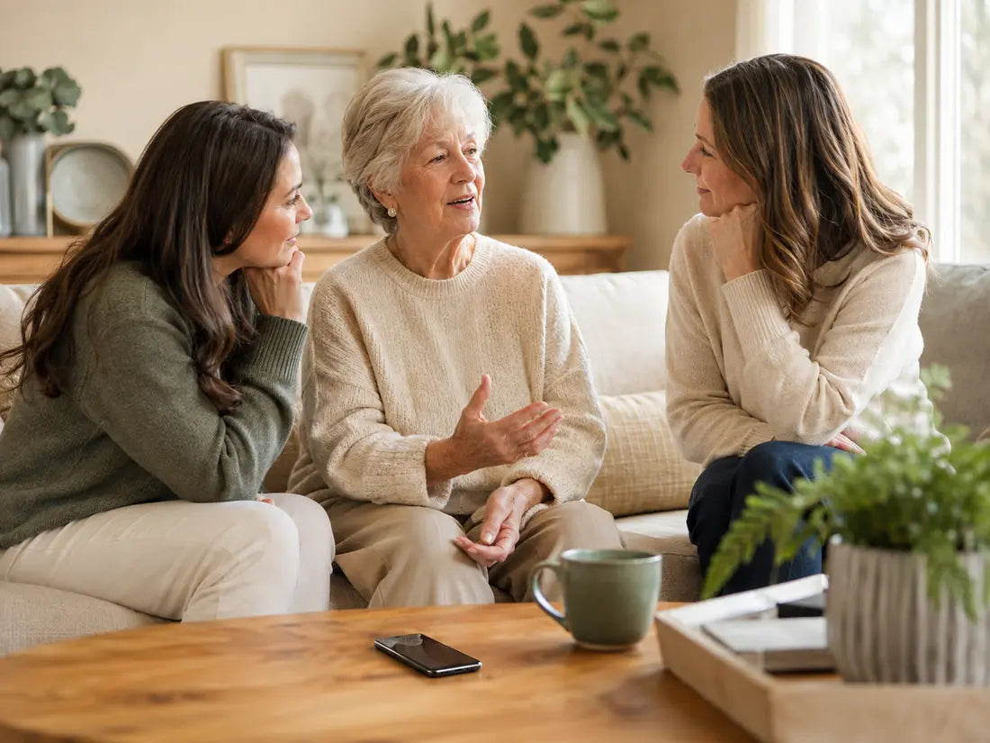 A family preserving a loved one's blessing or story